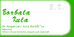 borbala kula business card